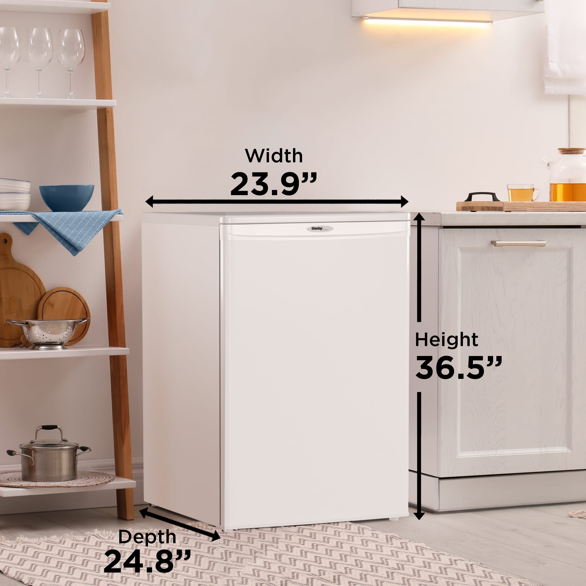 Danby Designer 4.3 cu. ft. Upright Freezer in White - DUFM043A2WDD