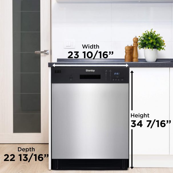 DDW2404EBSS Danby 24 Stainless Full Size Dishwasher EN US   DDW2404EBSS Dimensions 1 606x606 